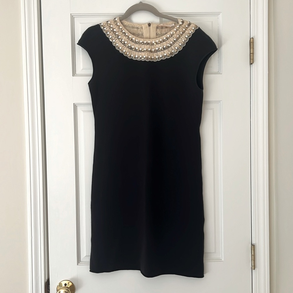 Tory Burch Knit Cap Sleeve Navy Dress Medium